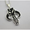 Silver Charm Pendant Mandalorian Star Wars Jewelry, Bounty Hunter