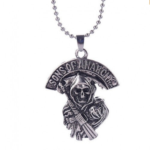 Antique Silver Pendant Necklace For Women/Men Vintage Movie Sons of Anarchy Necklace