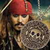 Caribbean Aztec Skull Pendant Exaggerated Jewelry Men Vintage Necklace Movie Jewelry Pirates